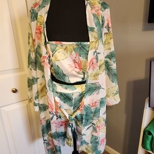 Short set with kimono